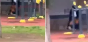 Parkta güpegündüz infial yaratan görüntü