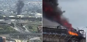 İran ve Hizbullah’tan İsrail’e ağır darbe Siyah dumanlar gökyüzünü kapladı