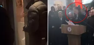 Özkan Yalım, birlikte basıldığı genç kadına açılış sunumunu yaptırmış