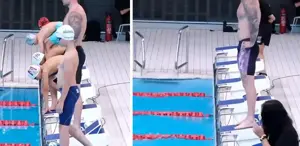 Rakiplerinden 20 saniye sonra suya atladı sonuç inanılmaz