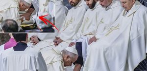 Papa Leo, 12 rahibin ayaklarını yıkadı, kuruladı ve öptü