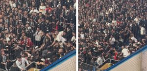 Beşiktaş taraftarları derbiyi bırakıp birbirini yumrukladı