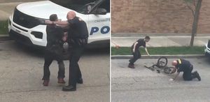 Polisle boğuşup bisikletini alarak olay yerinden kaçtı