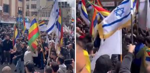 Suriye’nin güneyinde bir grup Dürzi, ülkeden ayrılma talebiyle İsrail bayraklı gösteri düzenledi
