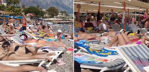 Antalya’da sıcak havayı gören Rus turistler plajlara akın etti