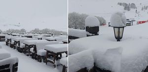 Mayıs ayına günler kala kış geri döndü Tam 1 metre kar var