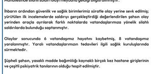 Tarsus’taki Silahlı Saldırıda 6 Ölü, 8 Yaralı