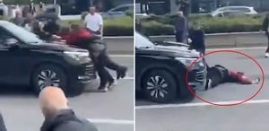 CHP Genel Merkezi önünde araç kalabalığa dalıp bir kadına çarptı
