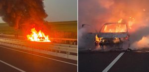 Tekirdağ’da Otomobil Yangını