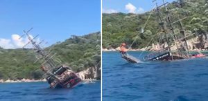 Marmaris’te 110 yolculu gezi teknesi sulara gömüldü