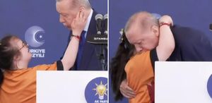 Sahneye fırlayan miniğin Erdoğan sevgisi yürekleri ısıttı