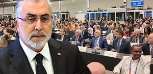 İsrailli diplomata Bakan Işıkhan ve Türk heyetinden protesto Konuşmasını tamamlayamadı