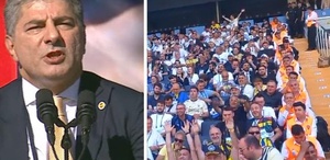 Aziz Yıldırım delegeleri Hakan Safi’nin her cümlesinden sonra aynı tepkiyi verdi
