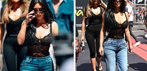Kim Kardashian, Lewis Hamilton’ı Monako’da yalnız bırakmadı