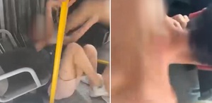 Belçika’da olay görüntü Bir grup göçmen otobüsteki genci öldüresiye dövdü