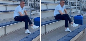 TFF Başkanı’nın saha kenarındaki görüntüsü olay oldu