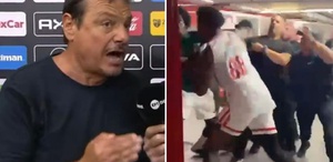 İşte Ergin Ataman’a ağzını bozduran kavganın görüntüleri