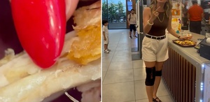 Ünlü fast food zincirinde mide bulandıran olay Çocuğuna aldığı tavuk kurtlu çıktı
