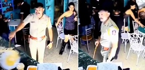 Ülkeyi ayağa kaldıran kafe baskını Elindeki sopayla mekanı dağıttı