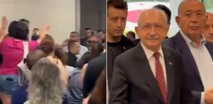 Deniz Göktaş’a destek için adliyeye giden Kılıçdaroğlu’na protesto