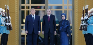 Beştepe’de resepsiyon Erdoğan çifti, Trump’ı karşıladı