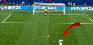 Görüntüdeki ismi hepiniz tanıyorsunuz Messi penaltıyı kaçırsın diye şekilden şekle girdi