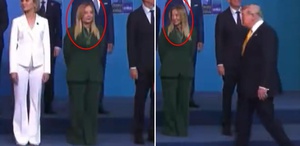 Aile fotoğrafında dikkat çeken an Meloni, Trump’ı görünce başını çevirdi