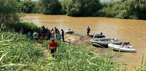 Eda ve Şahin’in nehirde akıntıya kapıldıkları anlar kamerada