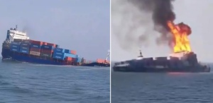 Karadeniz yangın yeri İHA’nın vurduğu Rus konteyner gemisi battı
