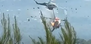 Yunanistan’da orman yangınlarına müdahalede facia: 2 helikopter havada çarpıştı