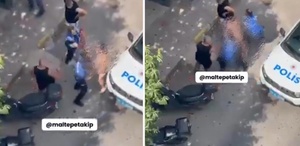 Çıplak gezen şahıs sokağı birbirine kattı, polislere saldırdı