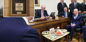 Bahçeli’den Kurtulmuş’a “Birliğin Gücü Milli İradenin Kararı“ temalı hediye