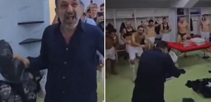 Kulüp başkanı çıldırdı Para dolu çantayı futbolcuların önüne saçtı