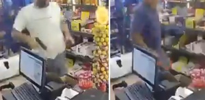 Marketteki korkunç saldırı kamerada