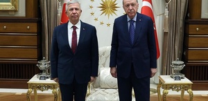Cumhurbaşkanı Erdoğan, Beştepe’de ABB Başkanı Mansur Yavaş’ı kabul etti