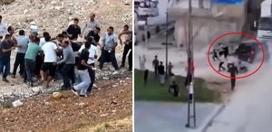 İki aile arasında taşlı sopalı kavga Gözü dönen şahıs araçla kalabalığa daldı