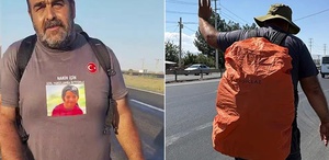 Kızı Narin için Ankara’ya yürüyen baba Arif Güran Urfa’da hastanelik oldu