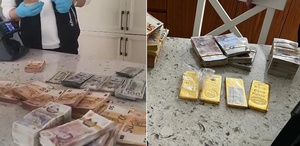 Mersin soruşturmasında yeni görüntüler Evden servet çıktı, polis makine getirip saydı