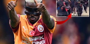 Osimhen doğduğu mahalleye koruma ordusuyla gitti