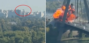 Rusya, Kiev’deki Kuzey Köprüsü’nü vurdu O anlar saniye saniye kamerada