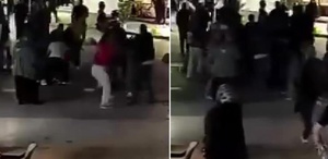 Anne ve kızını cadde ortasında acımasızca darbettiler