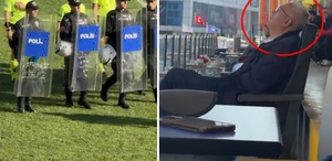 Hakemler polis eşliğinde çıktı, TFF gözlemcisi tribünde uyudu