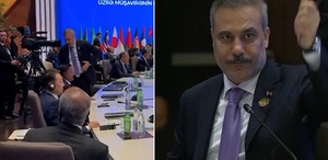 Azerbaycan’da tarihi protesto Herzog kürsüye çıktı, Fidan dahil tüm salon çıktı