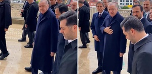 Cumhurbaşkanı Erdoğan’ı görünce dayanamadı, korumalar hemen devreye girdi: Camideyiz bağırma