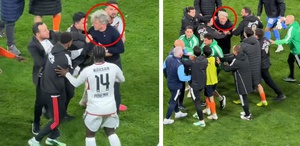 Maç sonu olay Nuri Şahin ve Orhan Ak kavganın eşiğine geldi