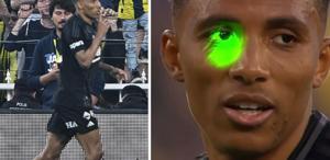 Penaltının başına geçen Gedson Fernandes’e lazer tuttular
