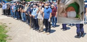 1,5 yaşındaki Metehan öldü, ilde alarm verildi Cenazede herkes maske taktı