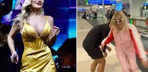 Havalimanında bir hayli eğlendi İrem Derici’den ilginç dans