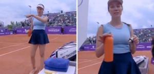 Tenis yıldızı, uygunsuz davranışta bulunan kameramana çıkıştı