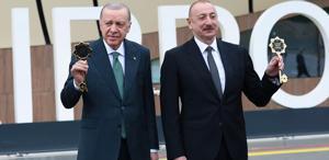 Cumhurbaşkanı Erdoğan ve Aliyev, Laçın Havalimanı’nın açılışını yaptı